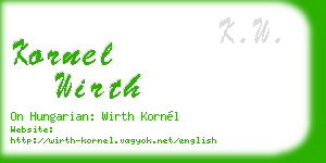 kornel wirth business card